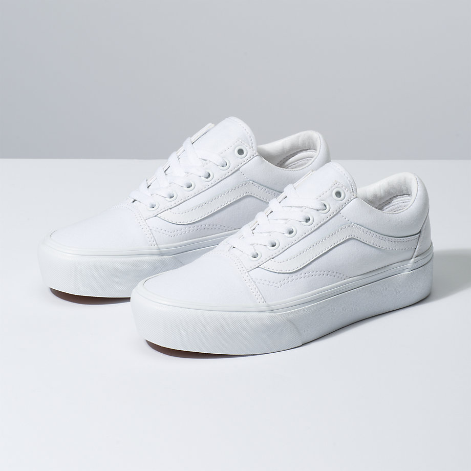 Vans Bayan Spor Ayakkabı Old Skool Platform Beyaz | 33850-761